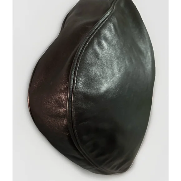 Michael Kors Stanthorpe Large Black Leather Shoulder Bag Gold Chain Strap - Picture 4 of 16